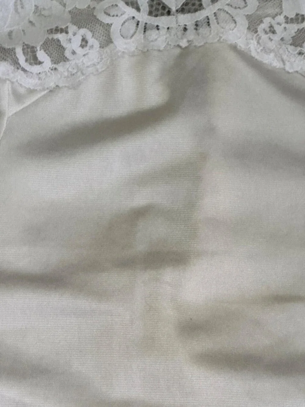 Vintage White Lace Trim Camisole Slip Top With Adjustable Straps Womens Small - Picture 12 of 16